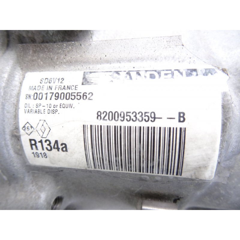 8200953359B  COMPRESOR AIRE ACONDICIONADO RENAULT KANGOO II (F/KW0) Profesional 2015 8200953359B 213793 RENAULT - 2