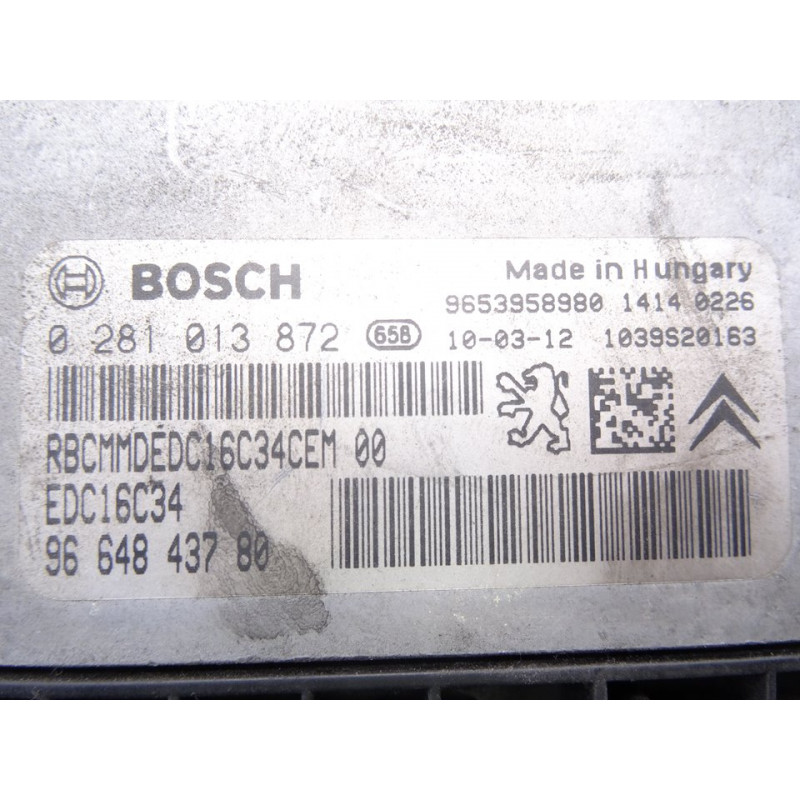 9664843780  CENTRALITA MOTOR UCE PEUGEOT 207 Confort 2010 9664843780 214680 PEUGEOT - 2