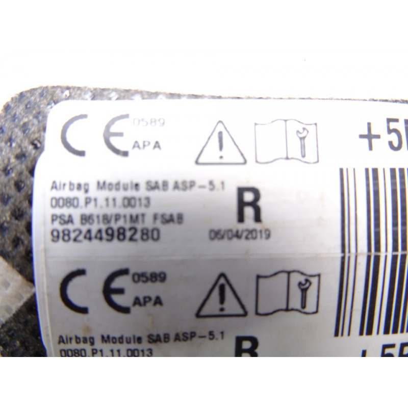 9824498280  AIRBAG LATERAL DERECHO CITROEN C3 AIRCROSS Feel 2019 9824498280 213984 CITROEN - 2