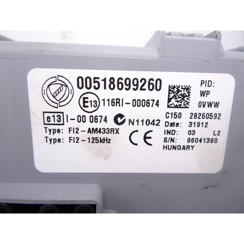 00518699260 CAJA RELES / FUSIBLES FIAT III PUNTO (199) Easy 2013 00518699260 212759 FIAT - 2