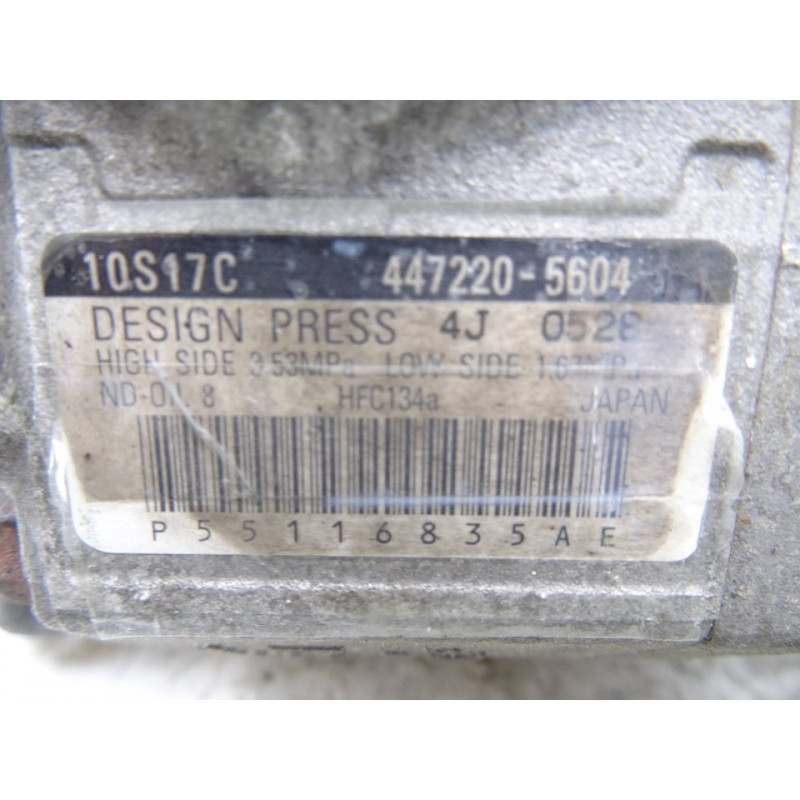 4472205604 COMPRESOR AIRE ACONDICIONADO CHRYSLER 300C (LE/LX) 3.0 CRD 2009 4472205604 214697 CHRYSLER - 4