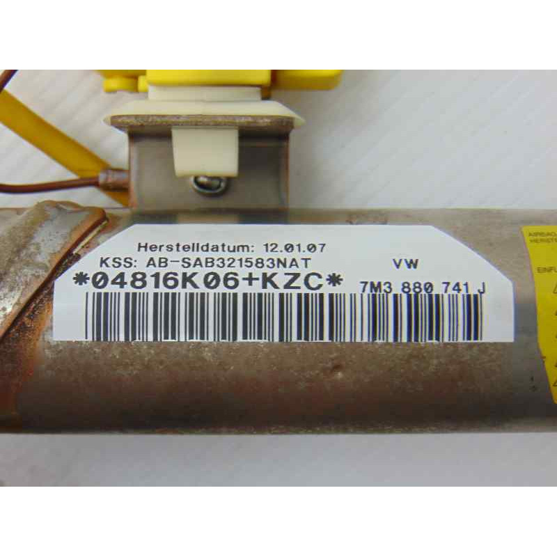 7M3880741J AIRBAG CORTINA DELANTERO IZQUIERDO SEAT ALHAMBRA (7V9) Reference 2007 7M3880741J 186944 SEAT - 2