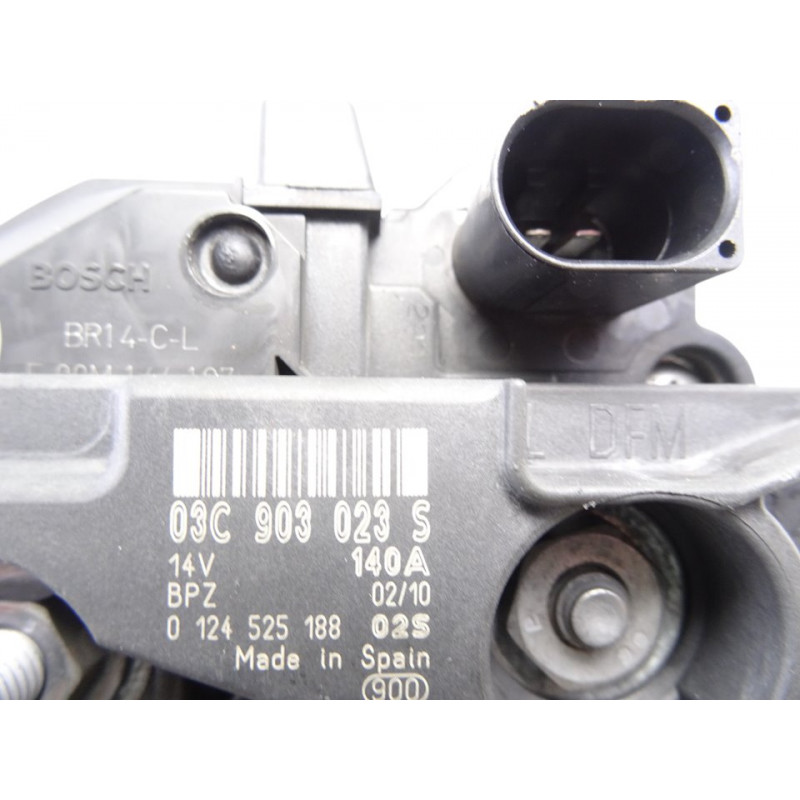 03C903023S  ALTERNADOR AUDI A3 SPORTBACK (8PA) 1.4 TFSI Ambiente 2010 03C903023S 214752 AUDI - 2