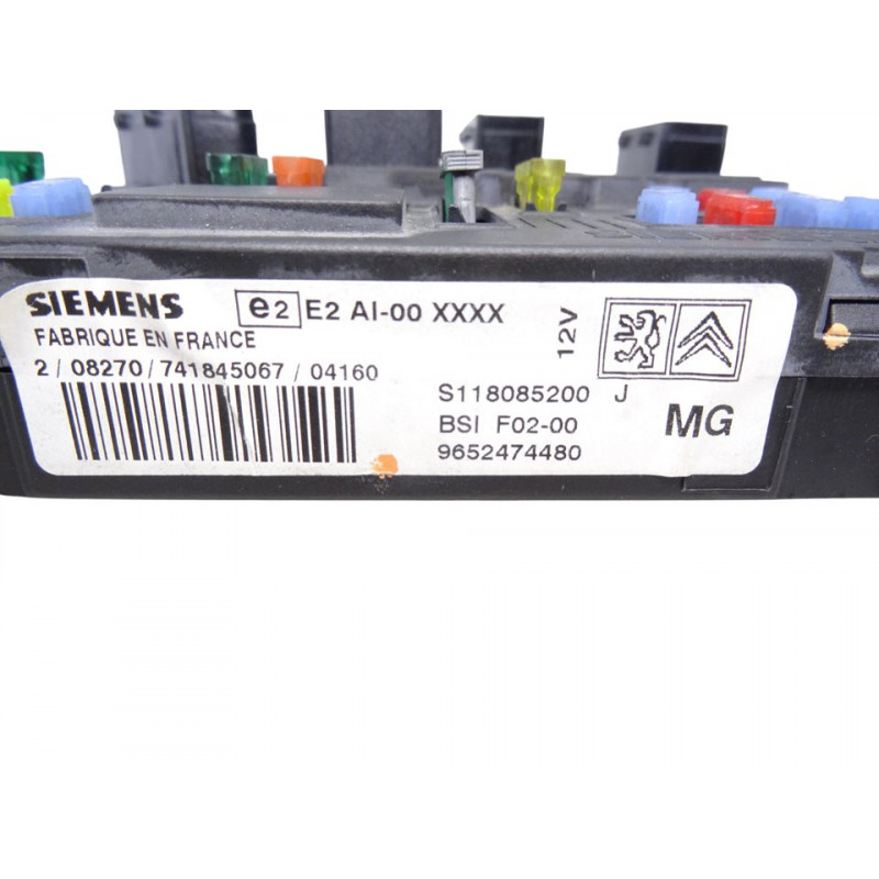 9652474480  CAJA RELES / FUSIBLES CITROEN C3 1.1 Collection 2004 9652474480 213031 CITROEN - 1
