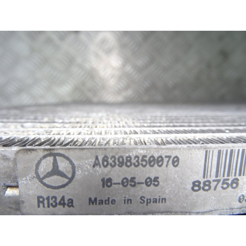 A6398350070 CONDENSADOR / RADIADOR  AIRE ACONDICIONADO MERCEDES-BENZ VITO FURGÓN (639) 109  CDI  Compacto  (639.601) 2005 A63983