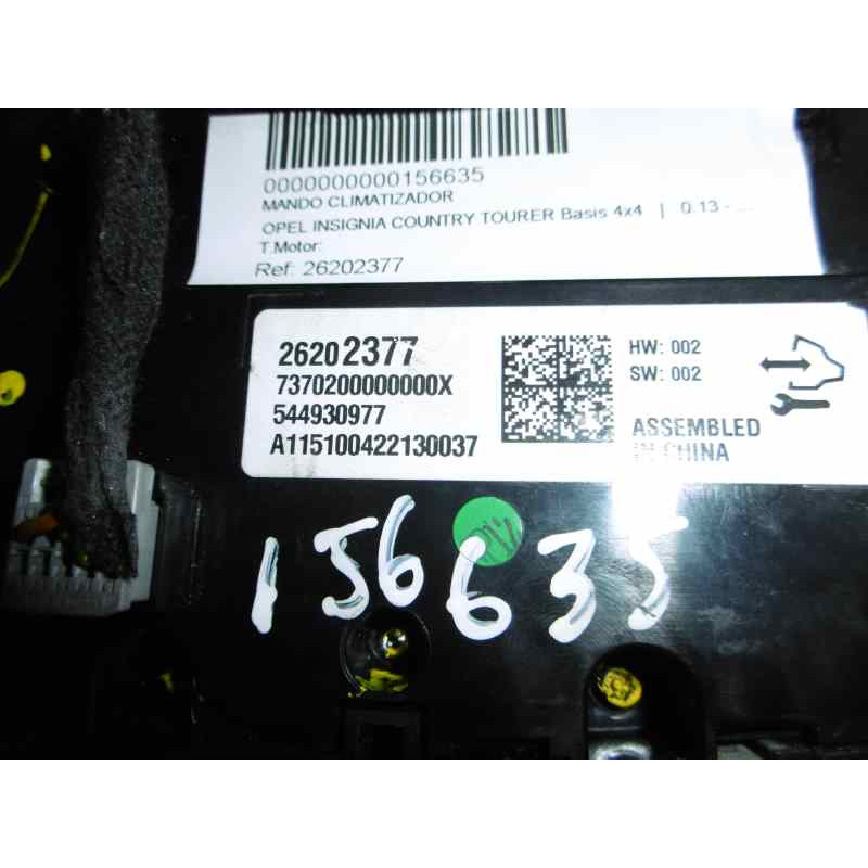 26202377 MANDO CLIMATIZADOR OPEL INSIGNIA A COUNTRY TOURER Basis 4x4 26202377 156635 OPEL - 2