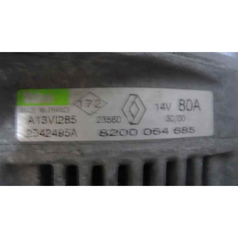 8200064685 ALTERNADOR RENAULT SCENIC I (JA...) 1.9 DTI Authentique 2003 8200064685 157057 RENAULT - 3