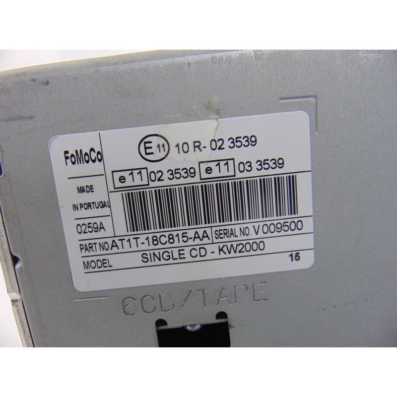 AT1T-18C815-AA SISTEMA AUDIO / RADIO CD FORD TOURNEO CONNECT (TC7) Familiar 2010 AT1T-18C815-AA 188512 FORD - 6