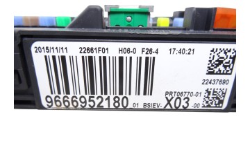 9666952180  CAJA RELES / FUSIBLES CITROEN C3 Live Edition 2016 9666952180 214890 CITROEN - 1