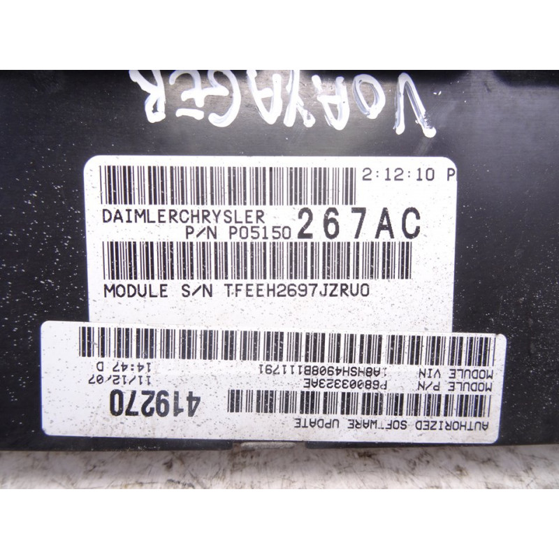 P05150267AC CENTRALITA CAMBIO AUTOMATICO CHRYSLER GRAND VOYAGER (RT) Limited 2017 P05150267AC 214969 CHRYSLER - 1