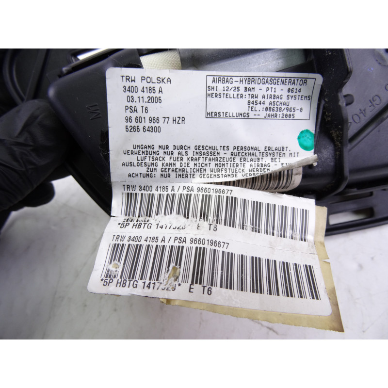 9660196677 AIRBAG LATERAL DERECHO PEUGEOT 307 BERLINA (S2)