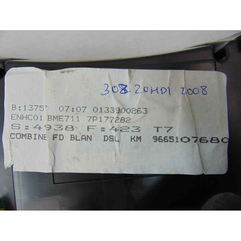 9665107680 CUADRO INSTRUMENTOS PEUGEOT 308 Confort 9665107680 182054 PEUGEOT - 3