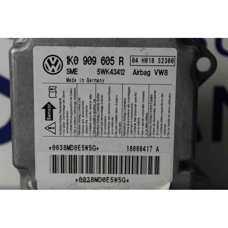 NEGRO KIT AIRBAG VOLKSWAGEN GOLF V (1K1)(10.2003)