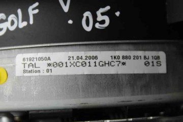 NEGRO KIT AIRBAG VOLKSWAGEN GOLF V (1K1)(10.2003)