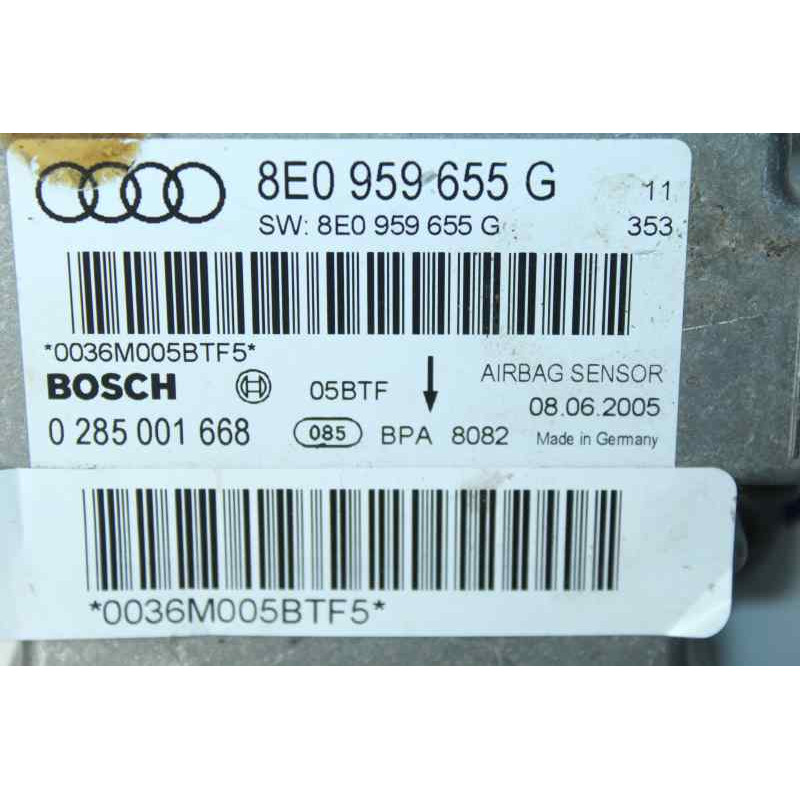 NEGRO KIT AIRBAG AUDI A4 BERLINA (8E) 2.0 TDI 16V (103kW) 2005 NEGRO 170010 AUDI - 10