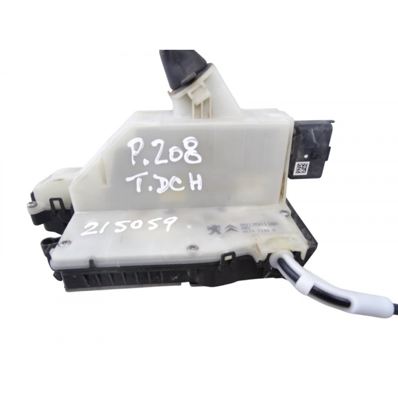 9812501180 CERRADURA PUERTA TRASERA DERECHA PEUGEOT 208