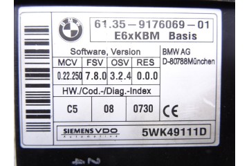9176069 MODULO ELECTRONICO BMW SERIE 6 COUPE (E63) 635d 2008 9176069 213875 BMW - 1