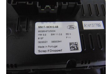 MN1T18C612AB MANDO CLIMATIZADOR FORD PUMA Hybrid ST-Line 2021 MN1T18C612AB 206288 FORD - 2