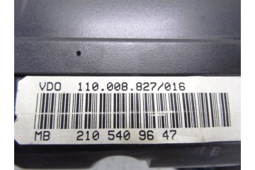 2105409647 CUADRO INSTRUMENTOS MERCEDES-BENZ CLASE E (BM 210) BERLINA 300 Turbodiesel (210.025) 1997 2105409647 211140 MERCEDES-