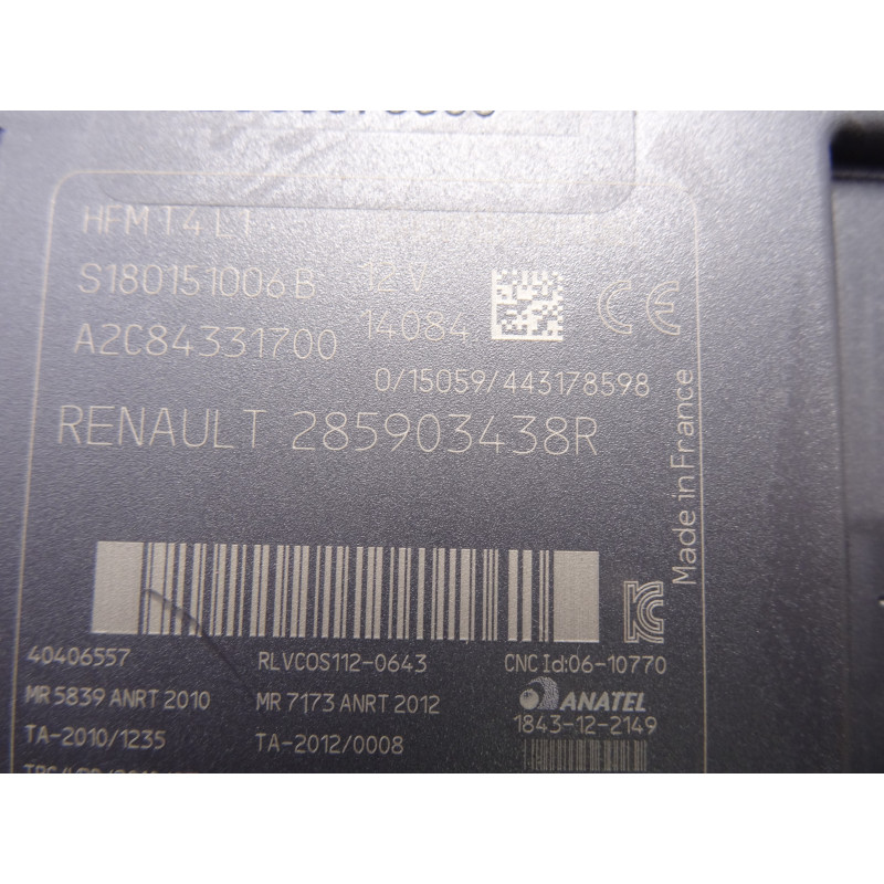 285903438R CONMUTADOR DE ARRANQUE RENAULT CLIO IV Dynamique 2014 285903438R 208497 RENAULT - 2