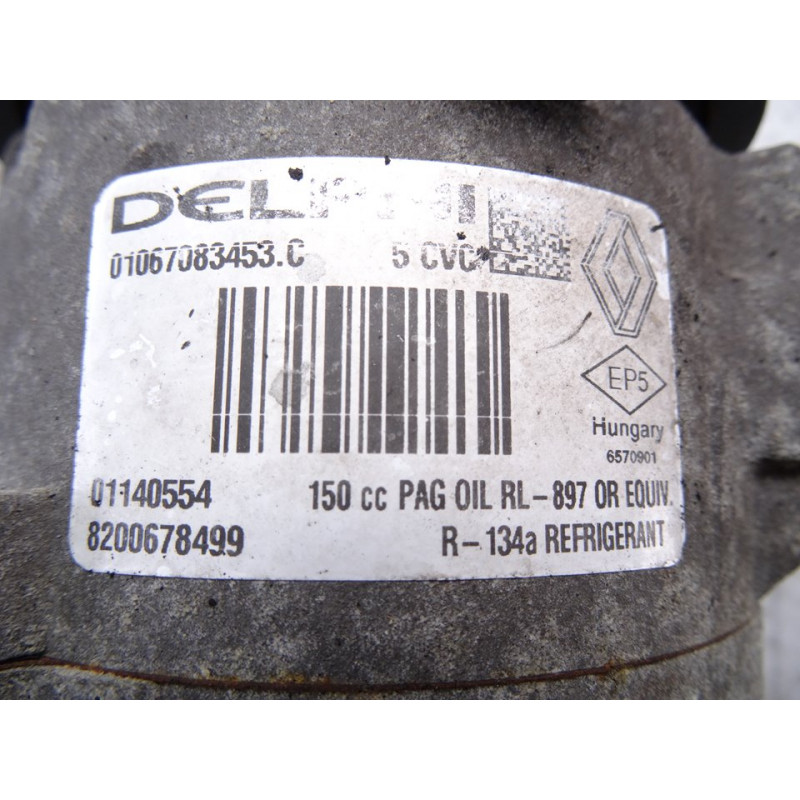 8200678499  COMPRESOR AIRE ACONDICIONADO RENAULT MEGANE II BERLINA 5P Business 2007 8200678499 215239 RENAULT - 3