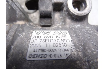 7H0820805E COMPRESOR AIRE ACONDICIONADO VOLKSWAGEN T5 TRANSPORTER FURGÓN/COMBI (7H) Caja cerrada, techo elevado 2006 7H0820805E 