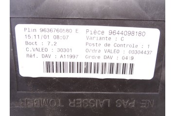9636760580 CAJA RELES / FUSIBLES PEUGEOT 307 (S1)(04.2001)