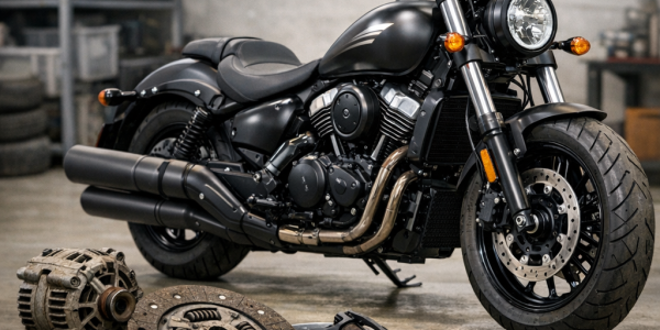 La QJ Motor SRV 600V: una cruiser imponente ideal para el carnet A2 y qué recambios debes tener a mano